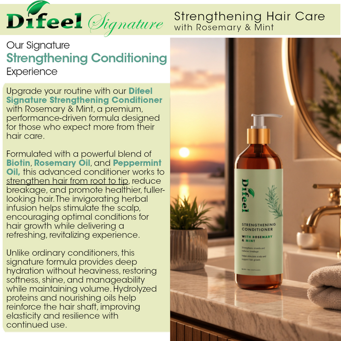 Difeel Signature Strengthening Conditioner with Rosemary & Mint 33.8 Ounce