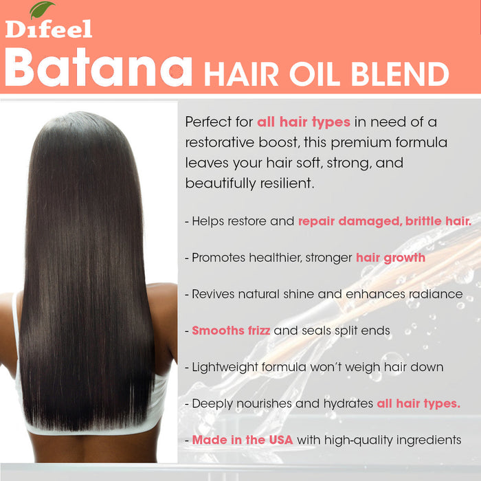 Difeel Batana Hair Oil Blend - Travel Size 2.5 oz.