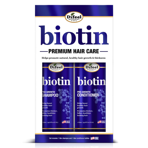 Difeel Biotin Elevated Shampoo and Conditioner LARGE 2-PC Boxed Gift Set - Shampoo 33.8 oz.  and Conditioner 33.8 oz.