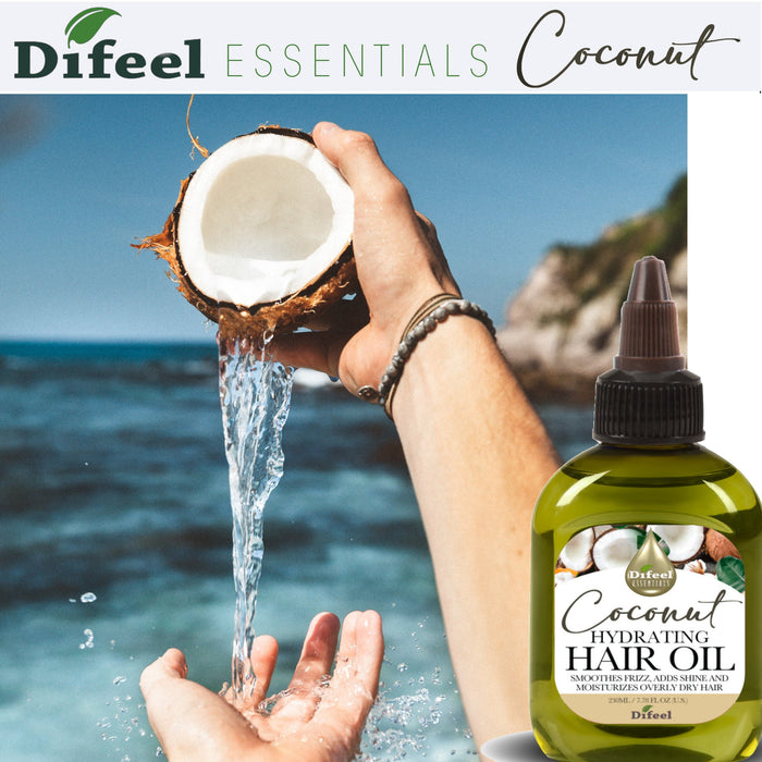 Difeel Essentials Hydrating Coconut - Hair Oil 2.5 oz.
