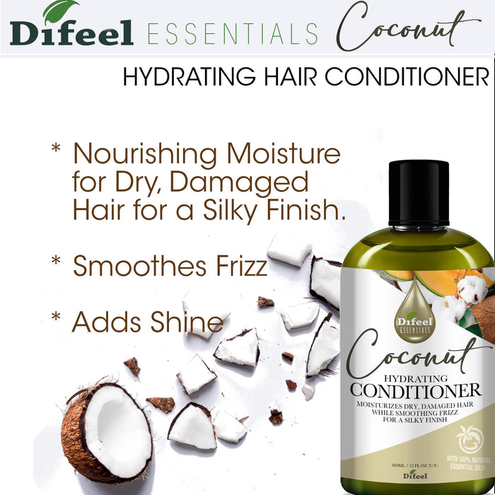 Difeel Essentials Hydrating Coconut - Conditioner 12 oz.