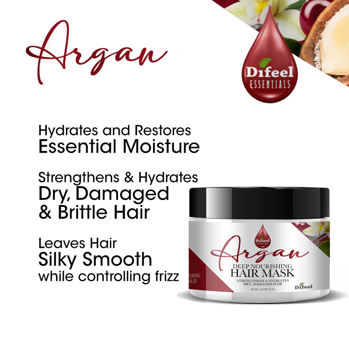 Difeel Essentials Deep Nourishing Argan - Hair Mask 8 oz.