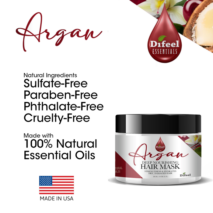Difeel Essentials Deep Nourishing Argan - Hair Mask 8 oz.