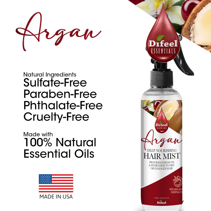 Difeel Essentials Deep Nourishing Argan - Hair Mist 6 oz.