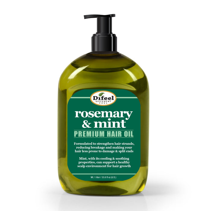 Difeel Rosemary and Mint Premium Hair Oil - Extra Large 33.8 oz.