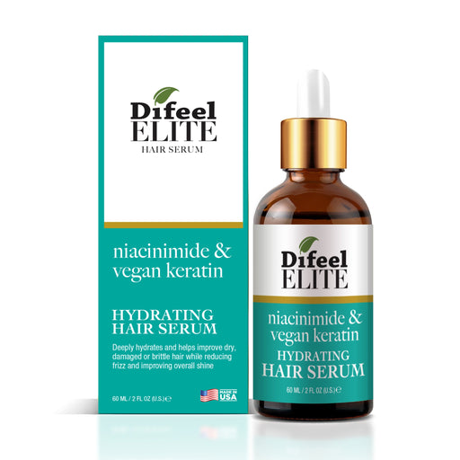 Difeel Elite Niacinamide + Vegan Keratin Hydrating Hair Serum 2 oz.