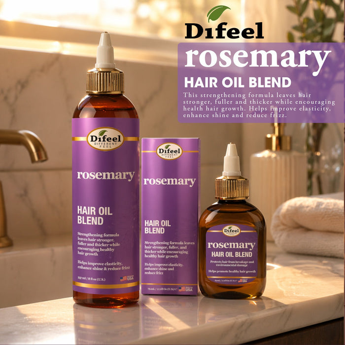 Difeel Rosemary Hair Oil Blend 2.5 Ounces (Travel Size)