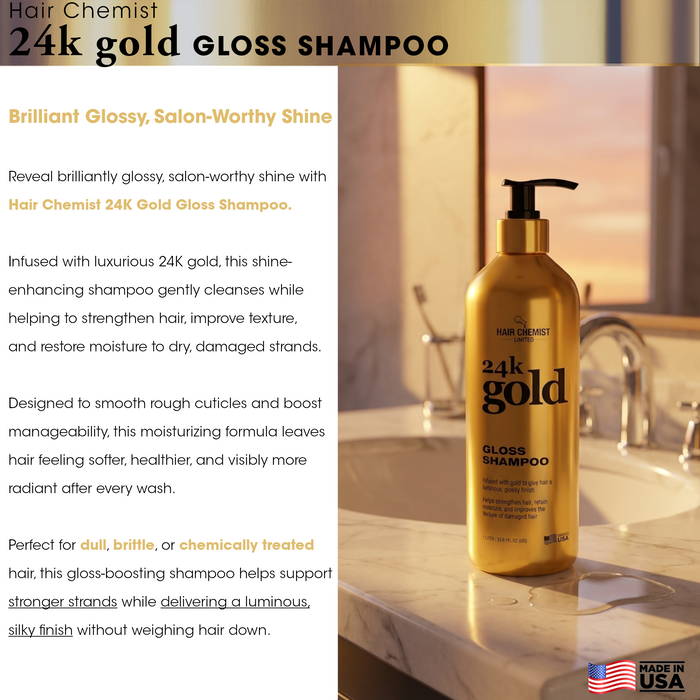 Hair Chemist 24k Gold Gloss Shampoo 33.8 Ounces