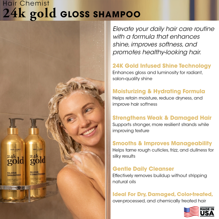 Hair Chemist 24k Gold Gloss Shampoo 16.9 Ounces
