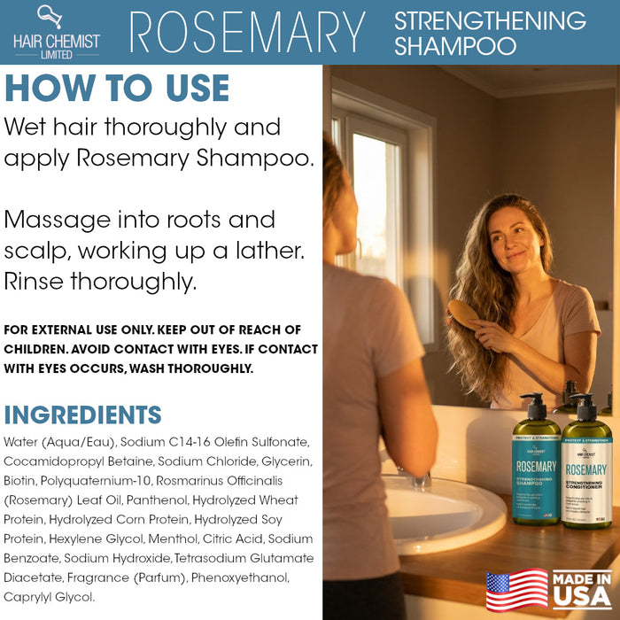 Hair Chemist Protect & Strengthen Rosemary Strengthening Shampoo 33.8 Ounce