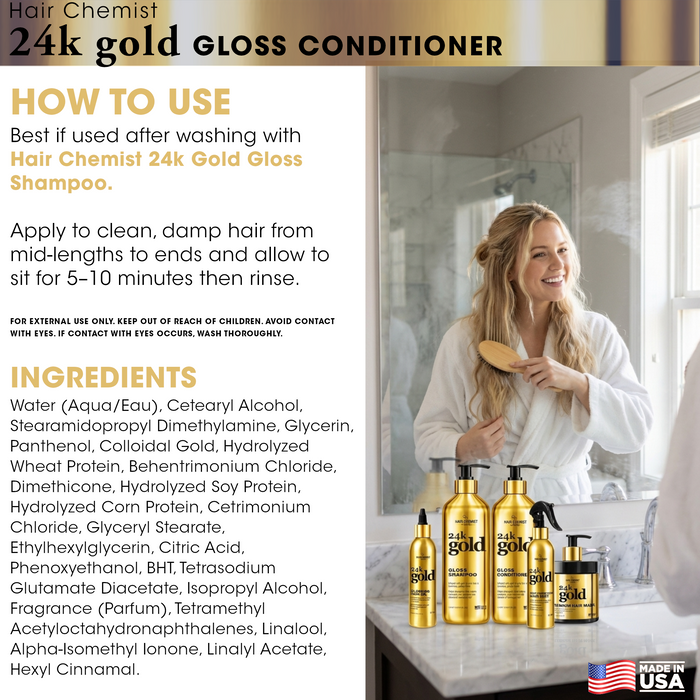 Hair Chemist 24k Gold Gloss Conditioner 16.9 Ounces