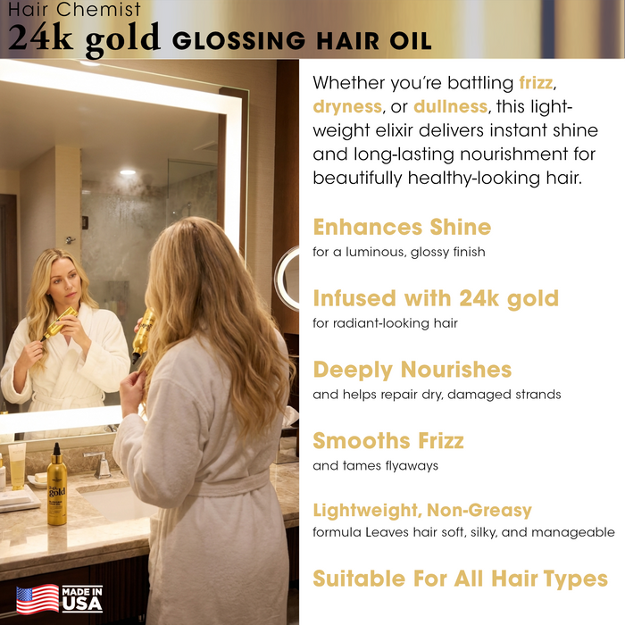 Hair Chemist 24k Gold Glossing Hair Oil 8 Ounce
