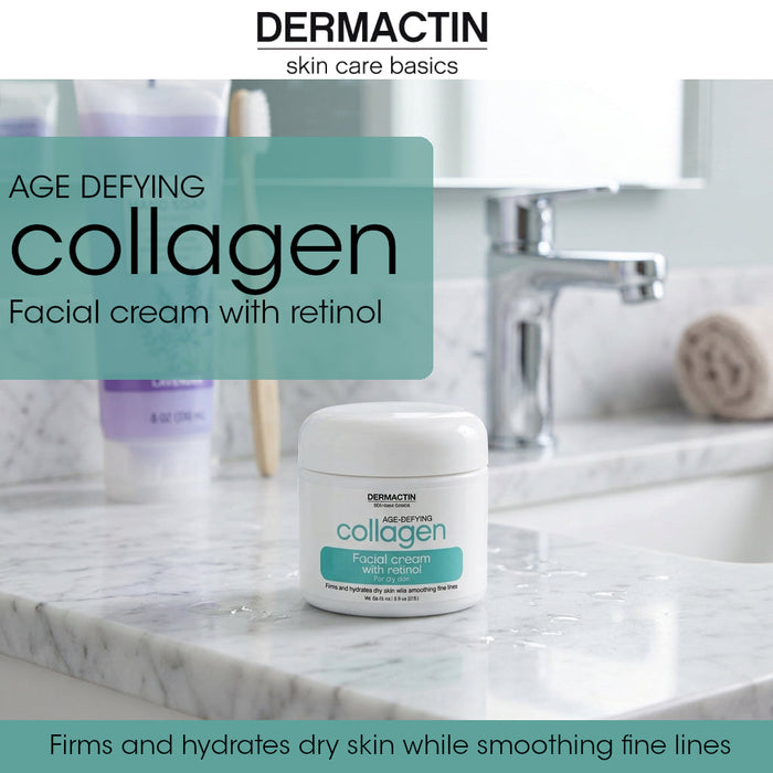 Dermactin Age Defying Collagen Facial Cream with Retinol 3 oz.