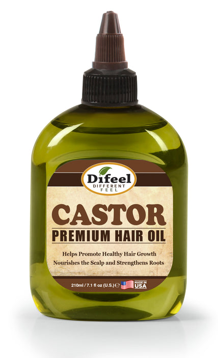 Difeel Premium Natural Hair Oil - Castor Oil 7.1 oz. (PACK OF 2)