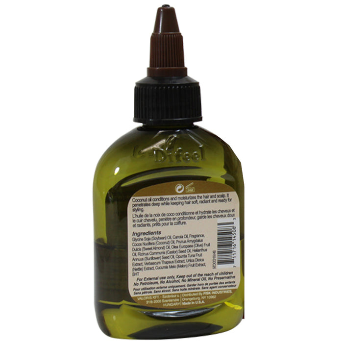 Difeel Coconut Oil Hair Oil Blend 7.1 oz. - Deluxe 2-PC Gift Set