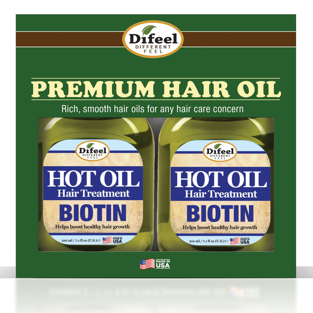 Difeel Biotin Hot Oil Treatment 7.1 oz. - Deluxe 2-PC Gift Set