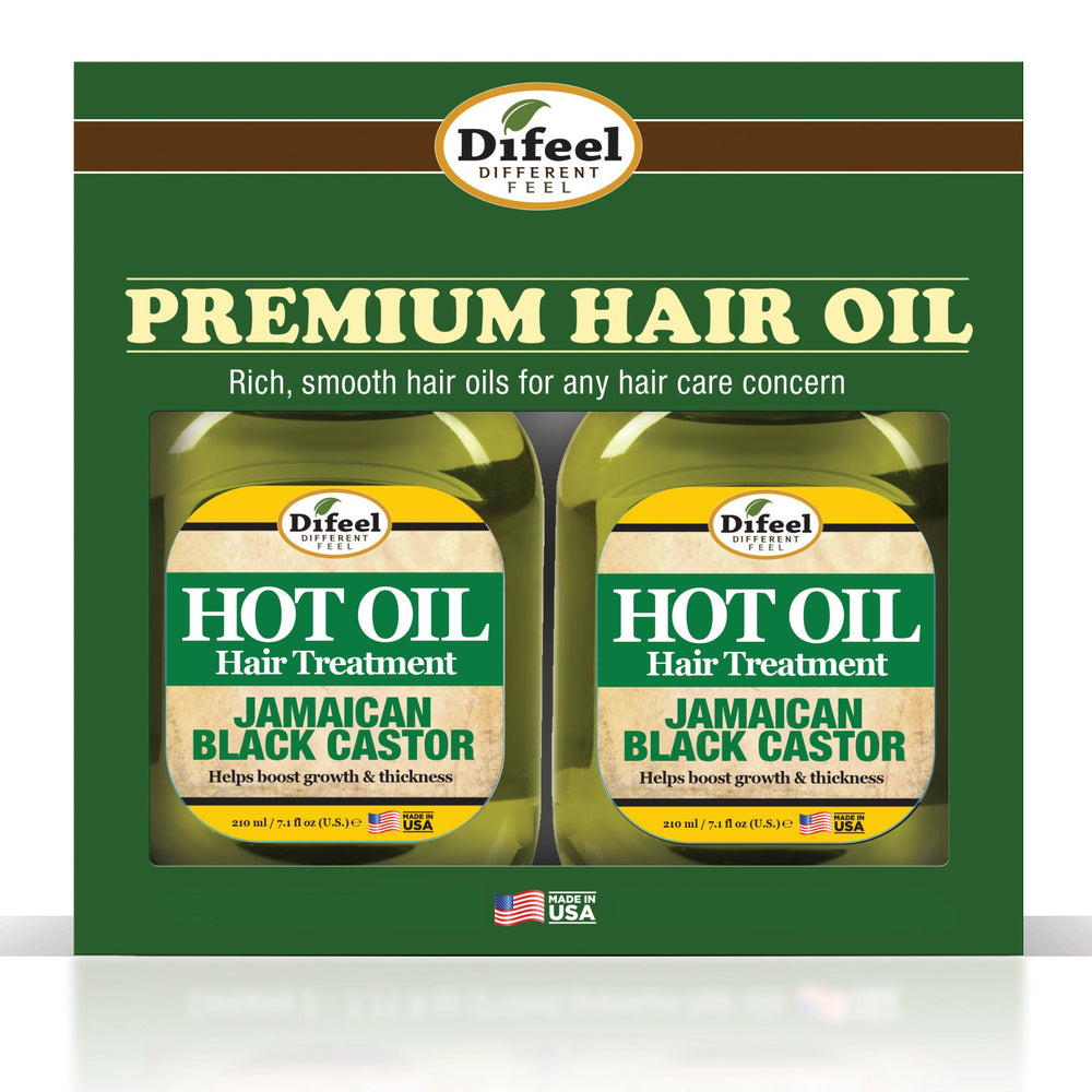 Difeel Jamaican Black Castor Hot Oil Treatment 7.1 oz. - Deluxe 2-PC Gift Set
