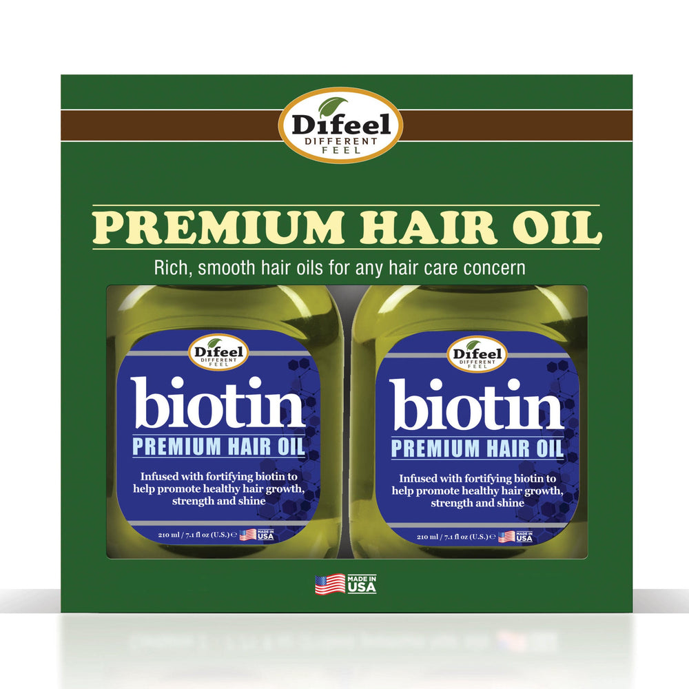 Difeel Biotin Premium Hair Oil 7.1 oz. 2-PACK GIFT SET