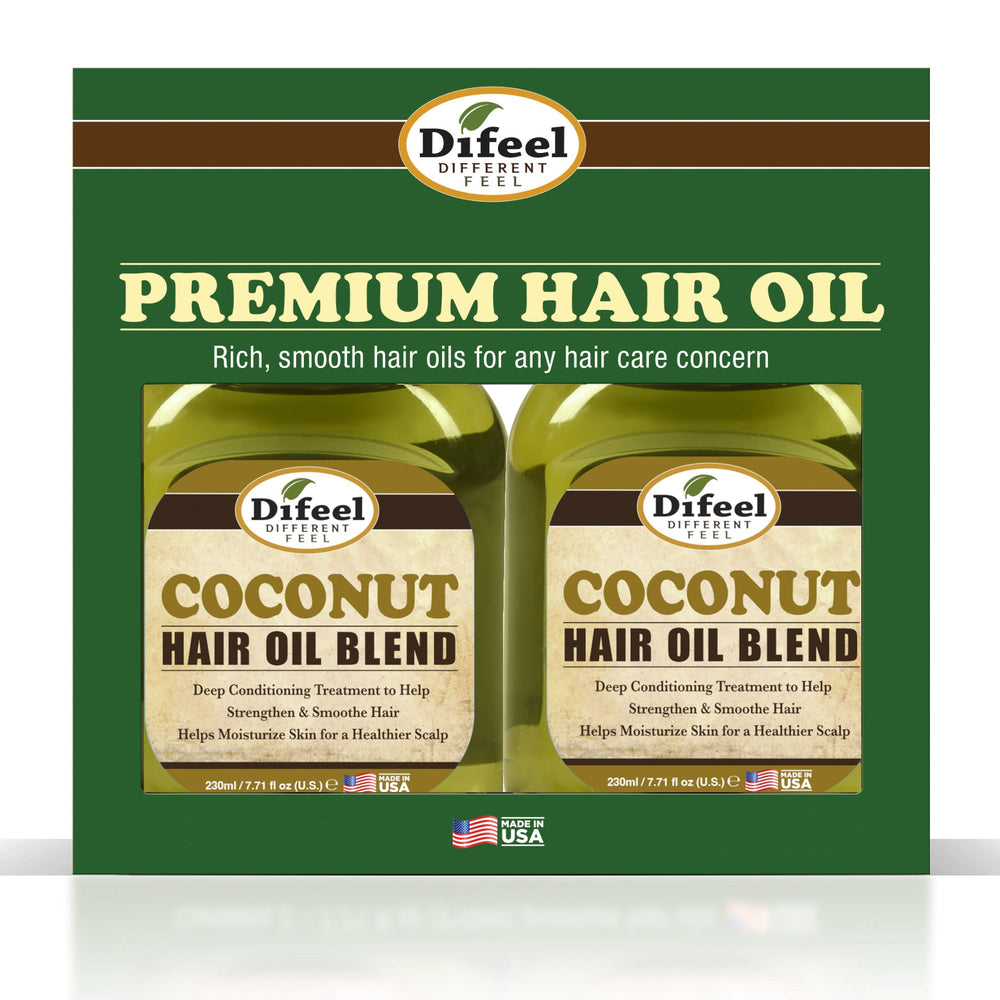 Difeel Coconut Oil Hair Oil Blend 7.1 oz. - Deluxe 2-PC Gift Set