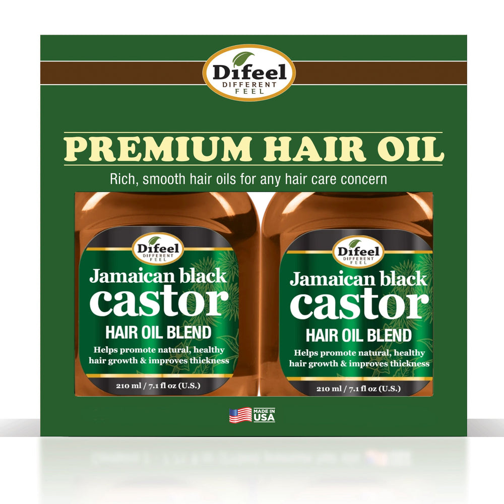 Difeel Superior Growth Jamaican Black Castor Hair Oil Blend 7.1 oz. - Deluxe 2-PC Gift Set