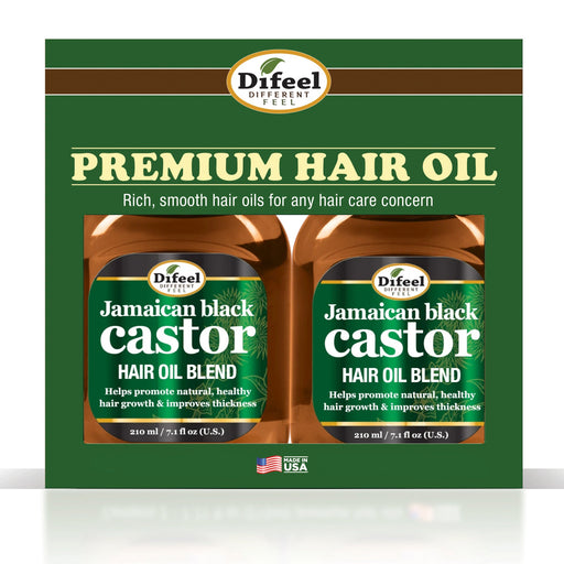 Difeel Superior Growth Jamaican Black Castor Hair Oil Blend 7.1 oz. - Deluxe 2-PC Gift Set