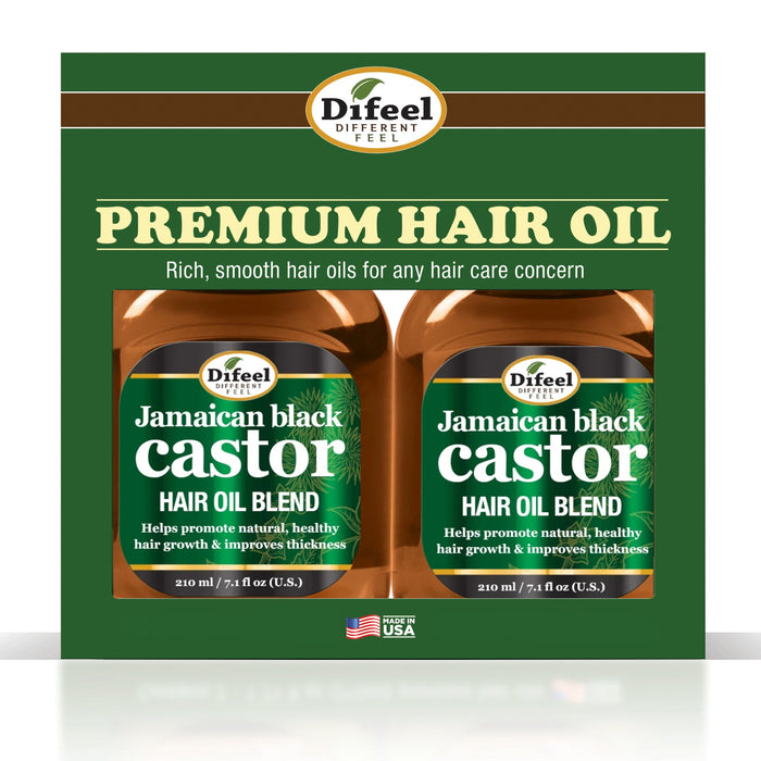 Difeel Superior Growth Jamaican Black Castor Hair Oil Blend 7.1 oz. - Deluxe 2-PC Gift Set