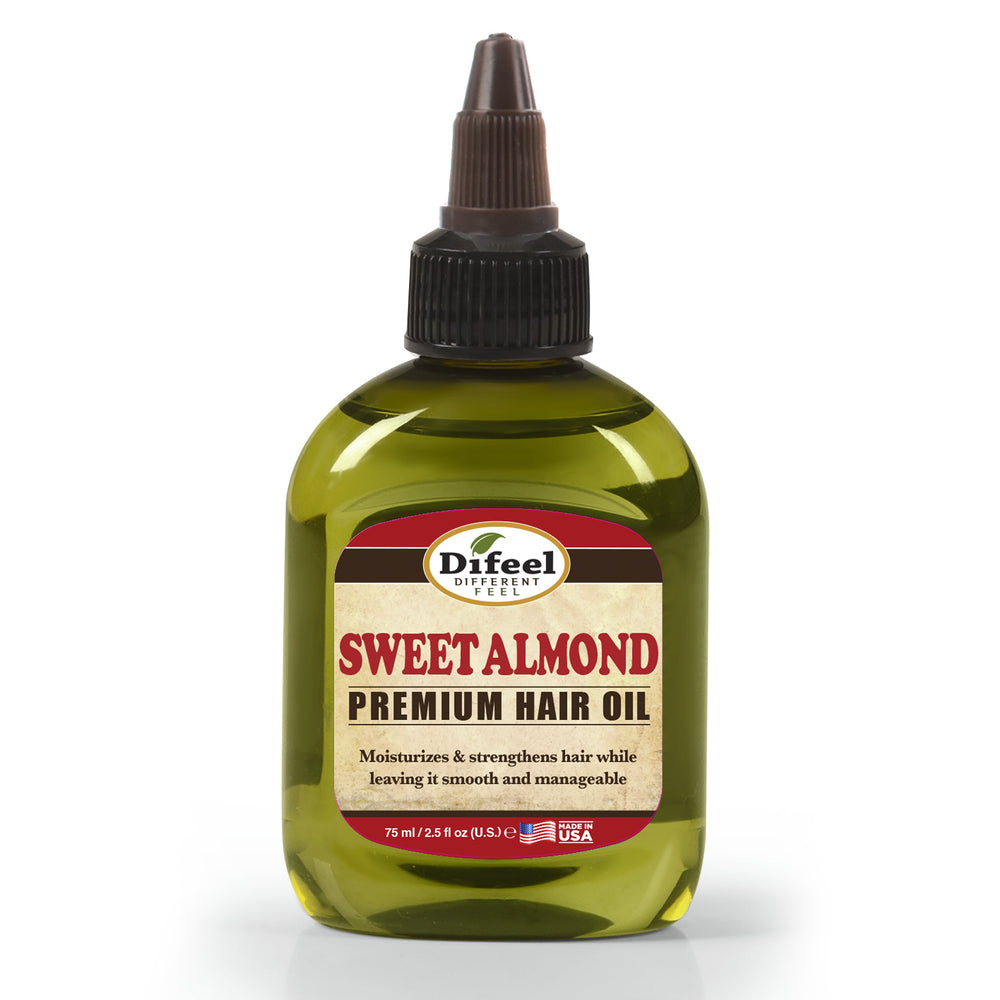 Difeel Premium Natural Hair Oil - Sweet Almond Oil 2.5 oz.