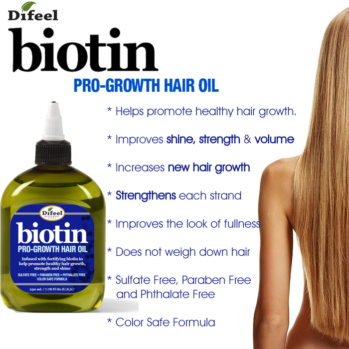 Difeel Biotin Premium Hair Oil 7.1 oz. 2-PACK GIFT SET