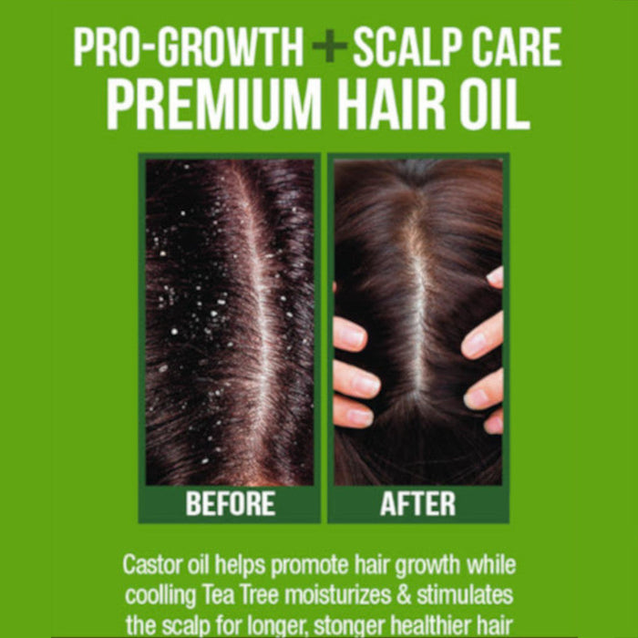 Difeel Premium Castor Plus Tea Tree - Pro-Growth + Scalp Care Premium Hair Oil 2.5 oz.