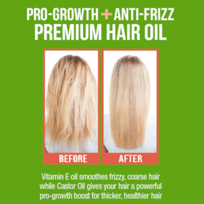 Difeel Premium Castor Plus Vitamin E - Pro-Growth + Anti-Frizz Premium Hair Oil 2.5 oz.