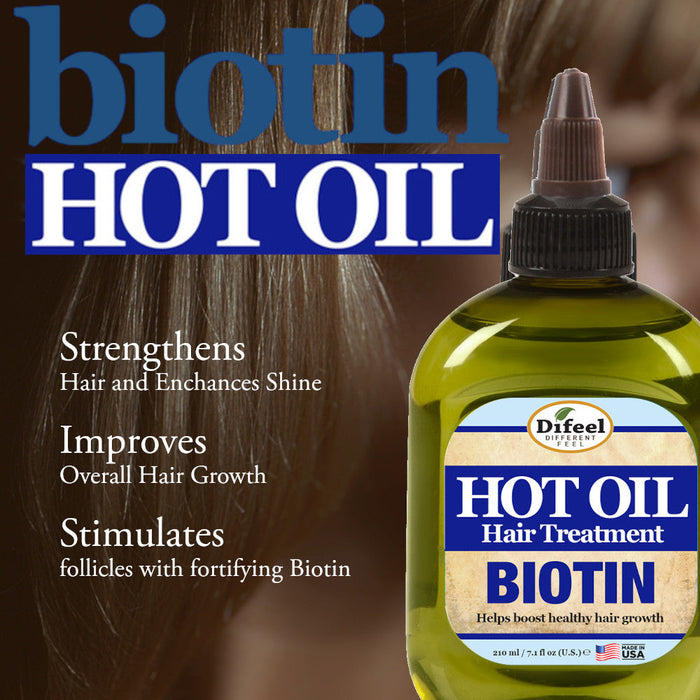 Difeel Biotin Hot Oil Treatment 7.1 oz. - Deluxe 2-PC Gift Set