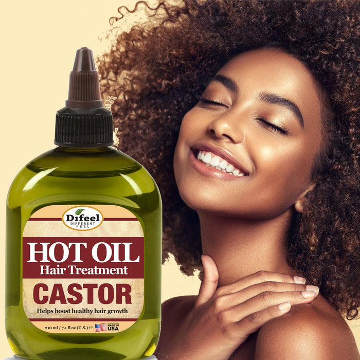 Difeel Castor Hot Oil Treatment 7.1 Ounce - Deluxe 2-PC Gift Set