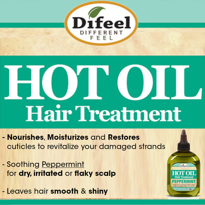 Difeel Peppermint Hot Oil Treatment 7.1 oz. - Deluxe 2-PC Gift Set