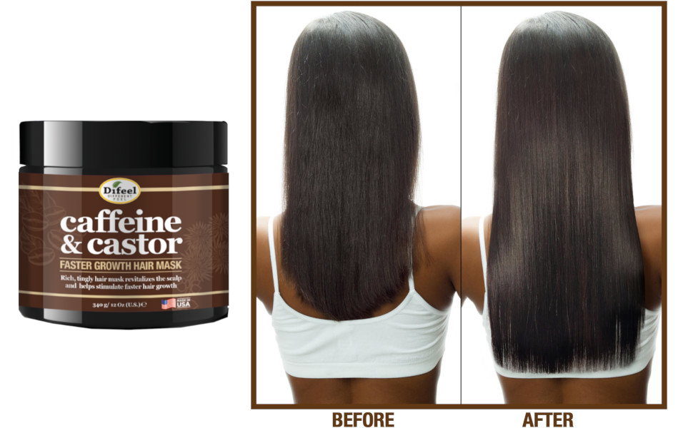 Difeel Caffeine and Castor Faster Growth Hair Mask 12 oz
