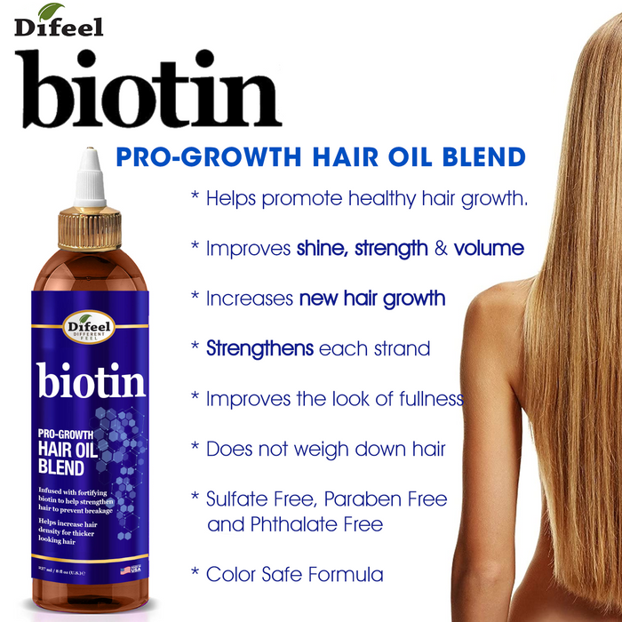 Difeel Biotin Pro Growth Premium Hair Oil 8 oz.
