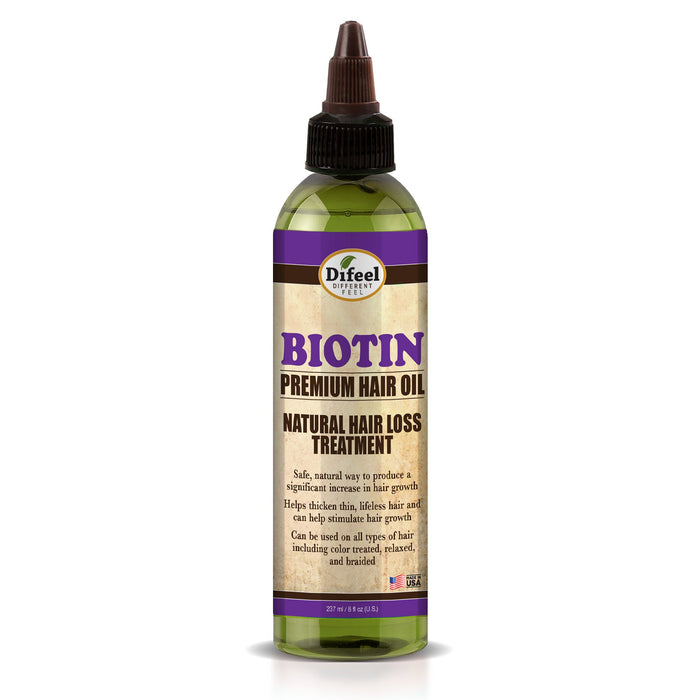 Difeel Biotin Premium Natural Hair Oil 7.1 oz. (PACK OF 2)