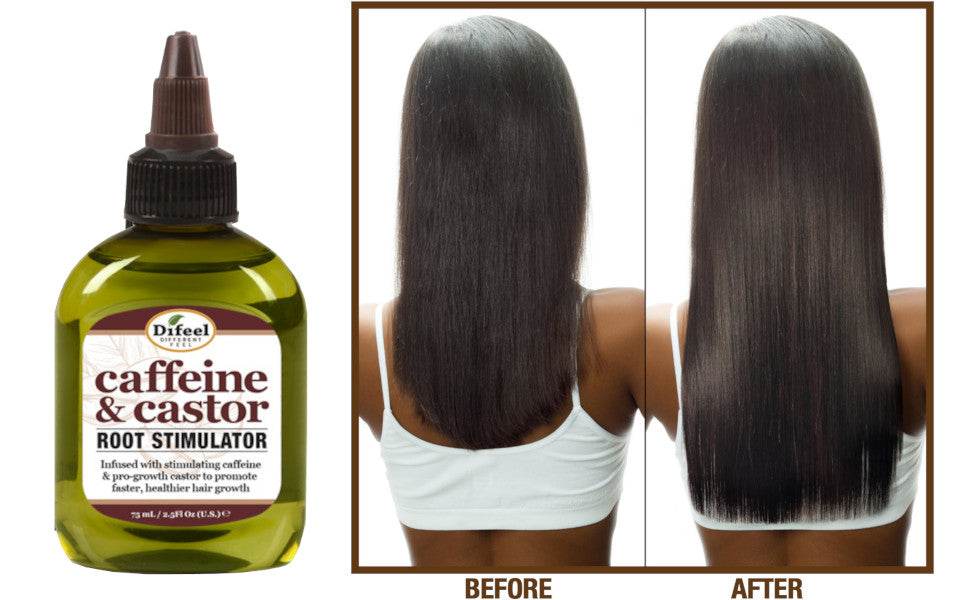 Difeel Caffeine & Castor Root Stimulator for Faster Hair Growth 2.5 oz.