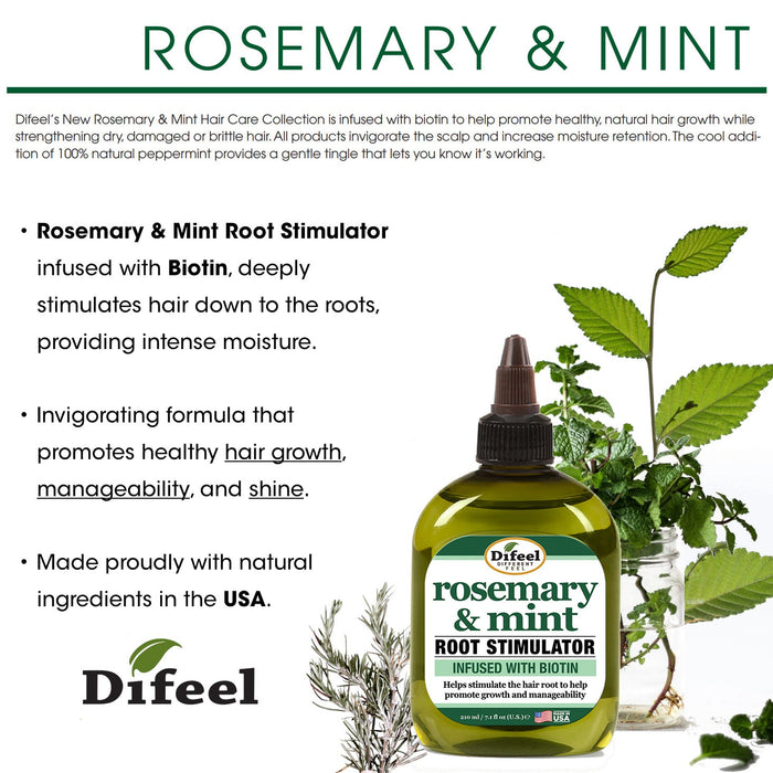 Difeel Rosemary and Mint Root Stimulator with Biotin 7.1 oz.