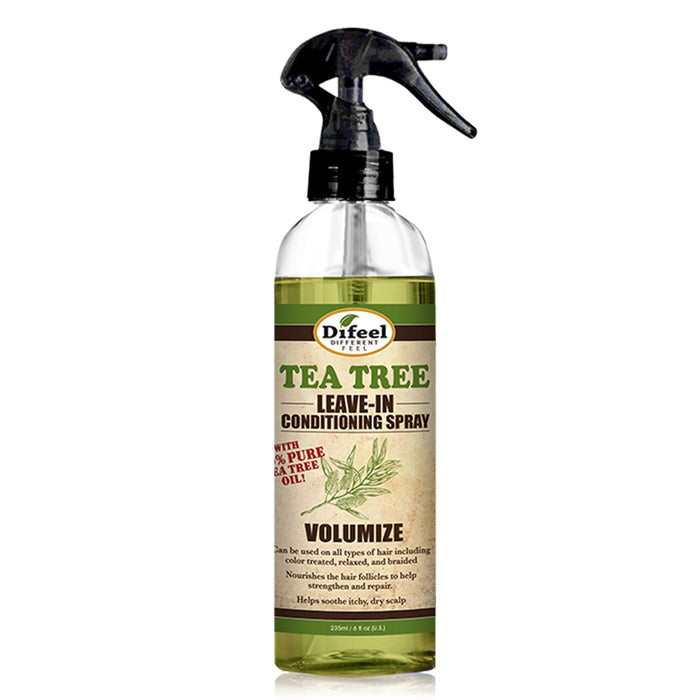 Difeel Volumize Leave in Conditioning Spray with 100% Pure Tea Tree Oil 6 oz.