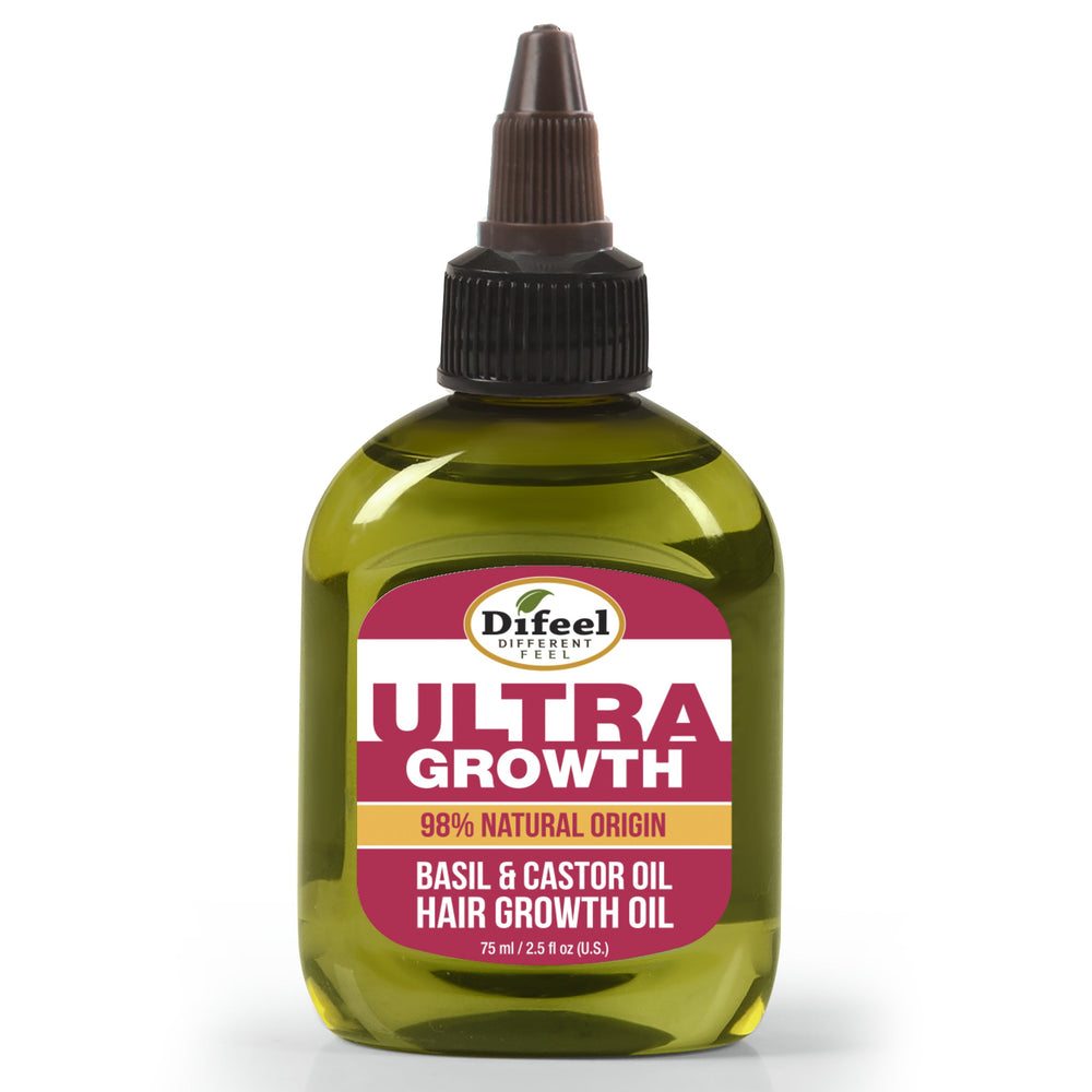 Difeel Ultra Growth Basil & Castor Hair Growth Oil 2.5 oz. (PACK OF 2)