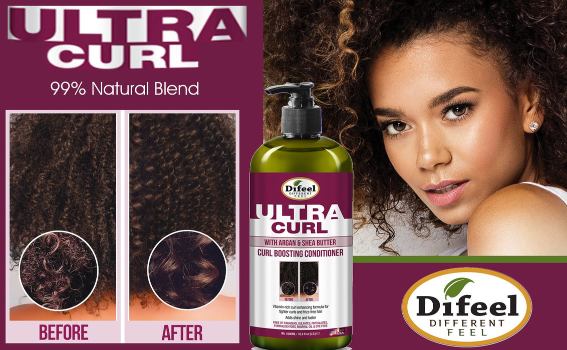 Difeel Ultra Curl with Argan & Shea Butter - Curl Boosting Conditioner 33.8 oz.