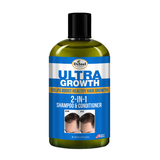 Difeel Mens 2-in-1 Ultra Growth Shampoo & Conditioner 12 oz.