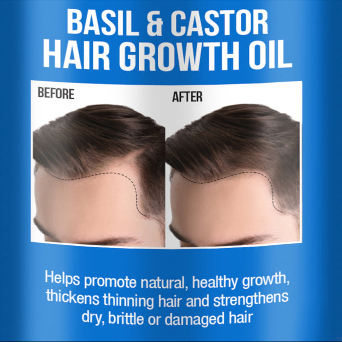 Difeel Men's Ultra Growth Basil & Castor Hair Growth Oil 8 oz.