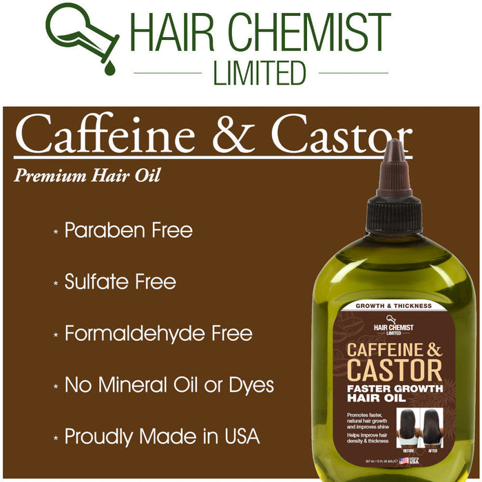 Hair Chemist Caffeine and Castor Faster Growth Hair Oil Large 12 oz.