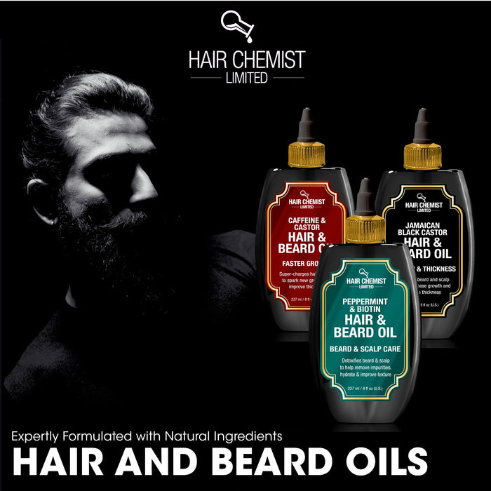 Hair Chemist Growth & Thickness Jamaican Black Castor Hair & Beard Oil 8 oz.