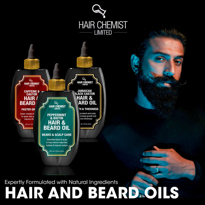 Hair Chemist Beard & Scalp Care Peppermint & Biotin Hair & Beard Oil 8 oz.