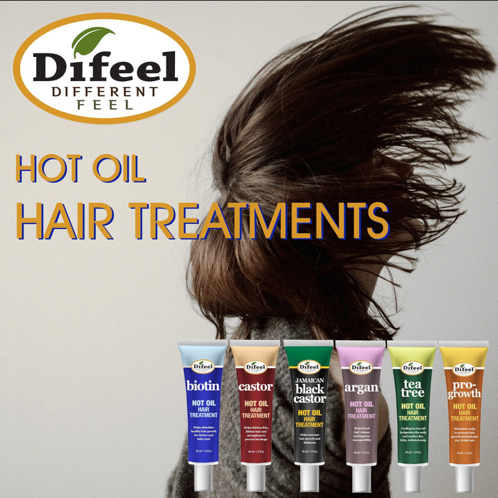 Difeel Hot Oil Hair Treatment with Tea Tree Oil 1.5 oz.