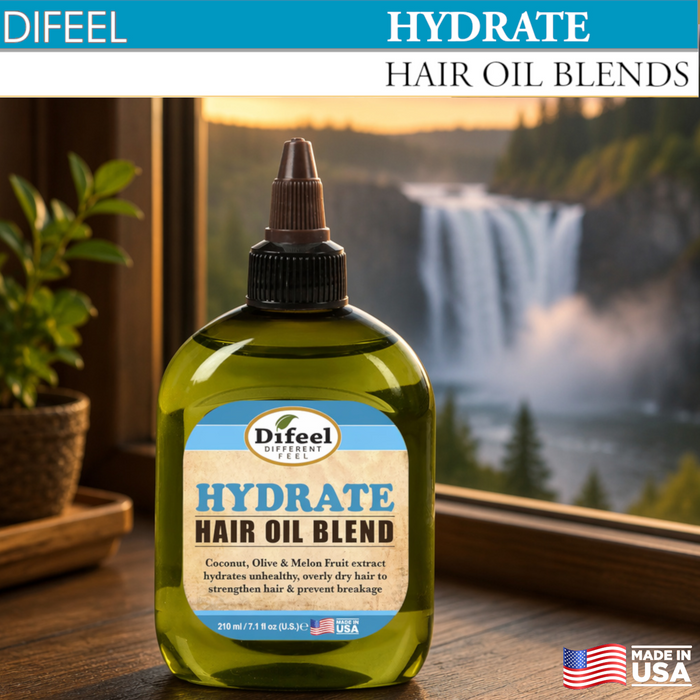 Difeel Hydrate Hair Oil Blend 7.1 Ounce (PACK OF 4)