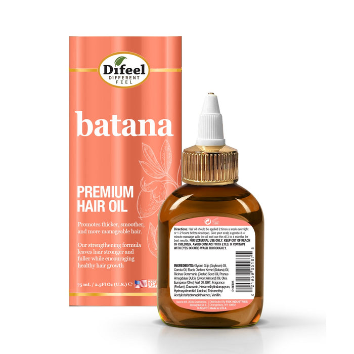 Difeel Batana Premium Hair Oil 2.5 Ounce (Travel Size)