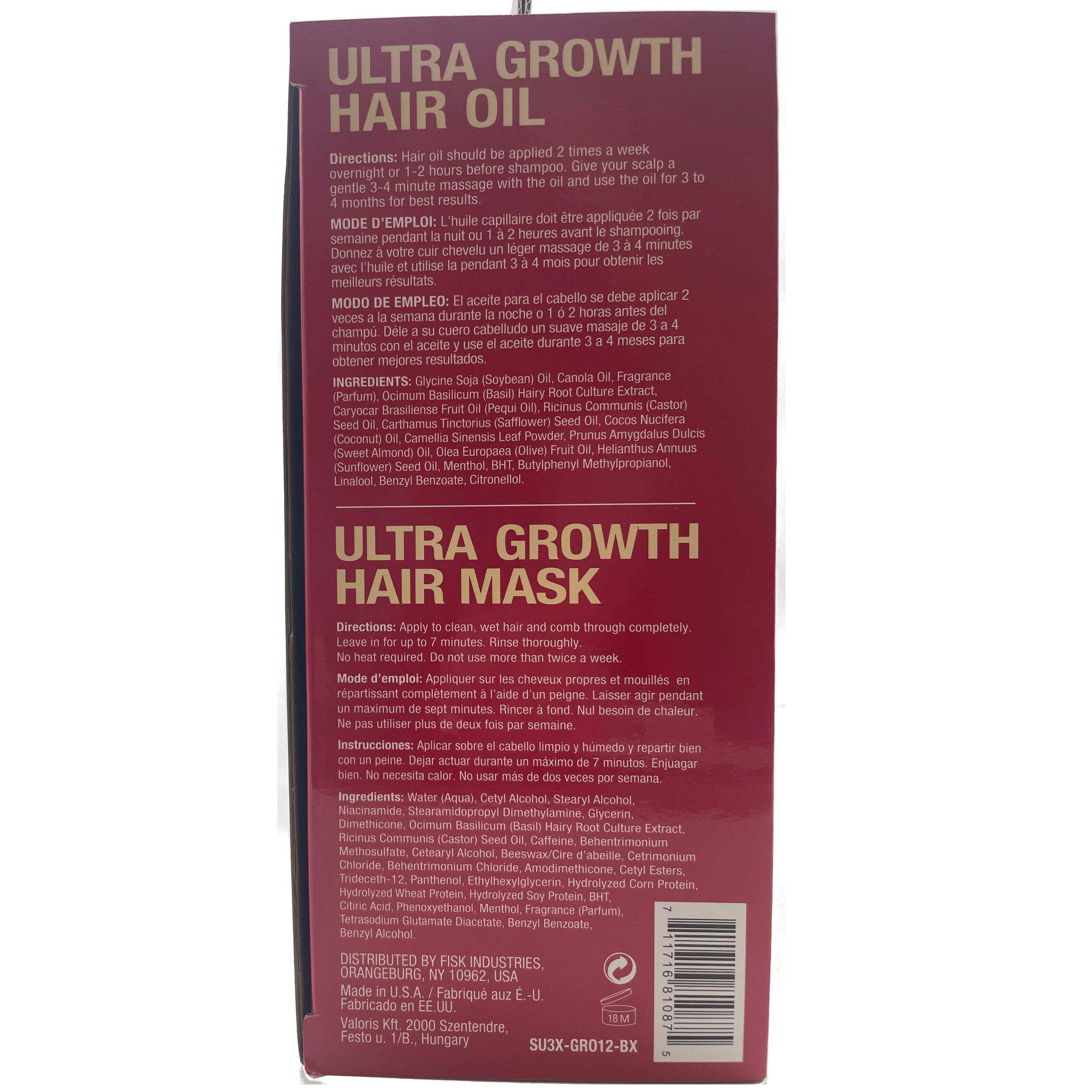 Difeel Ultra Growth with Basil & Castor Oil 4-PC Hair Care Gift Set ...